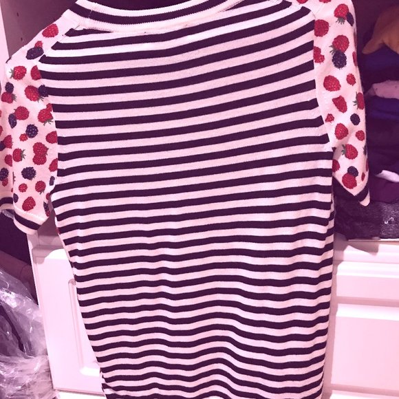 J.Crew Berry Print Short Sleeve Sweater - Picture 2 of 3